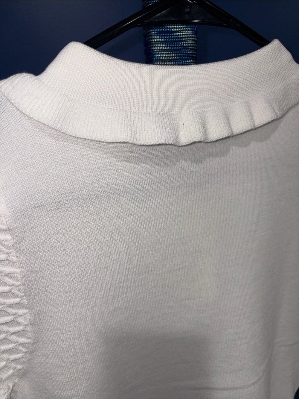 Alice Blue - NWT White Textured Knit Polo Top โ Size Large ๐ค - Picture 14 of 16